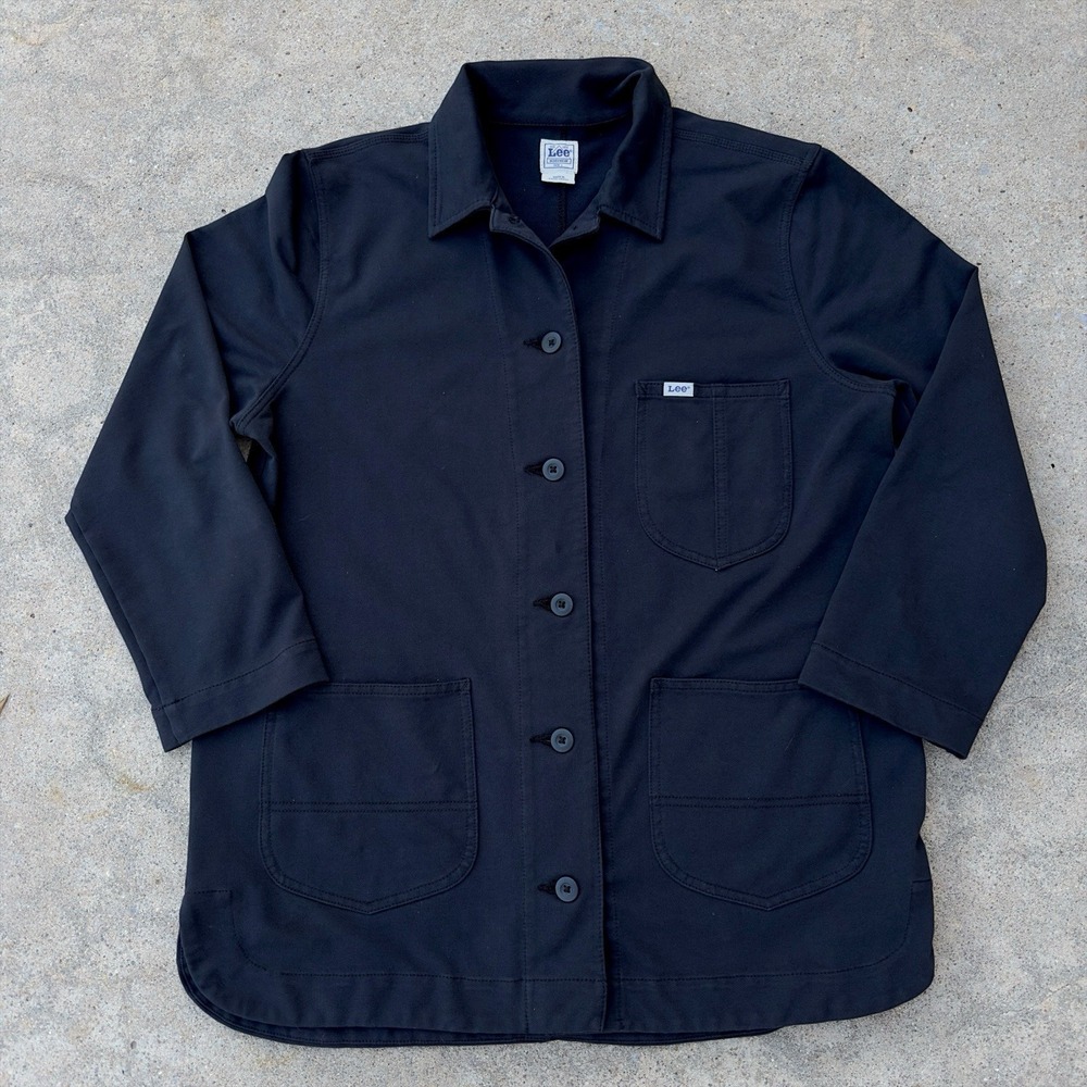 Lee Workwear Layers Chore Duster Coat Jacket Women's Size L Unionall‎ Black